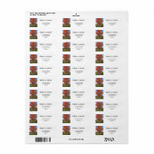 Autumn red maple tree Label (Full Sheet)