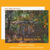 Autumn Reflecteert Mountain Stream Photographic Briefkaart