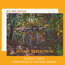 Autumn Reflecteert Mountain Stream Photographic Briefkaart