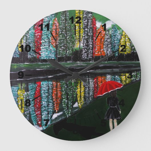 Autumn Reflection Painting by Alfred Fox Grote Klok (Voorkant)