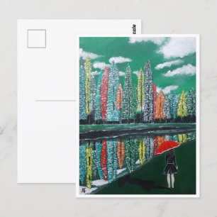 Autumn Reflection Schilderij van Alfred Fox Briefkaart