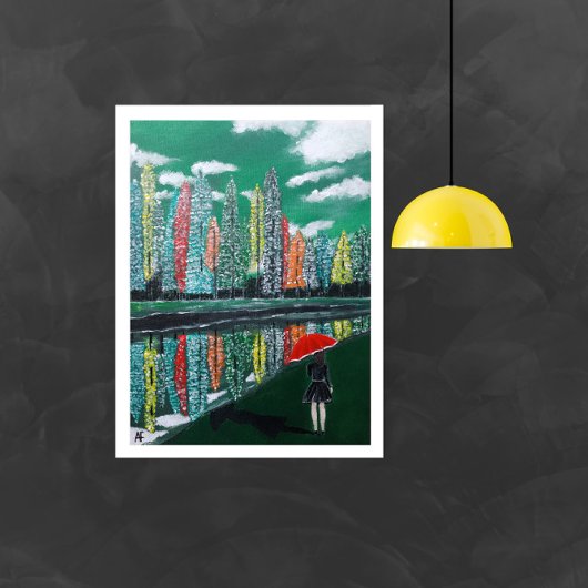 Autumn Reflection Schilderij van Alfred Fox Canvas Afdruk