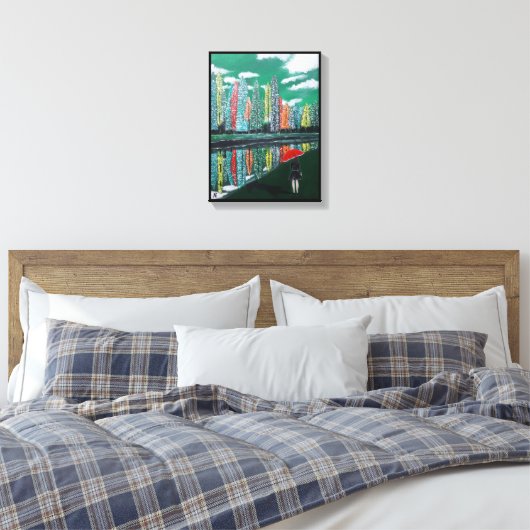 Autumn Reflection Schilderij van Alfred Fox Canvas Afdruk (Insitu (Slaapkamer))