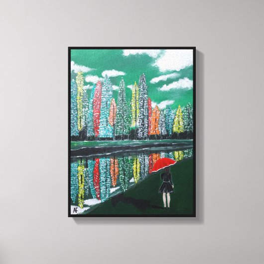 Autumn Reflection Schilderij van Alfred Fox Canvas Afdruk (Voorkant)