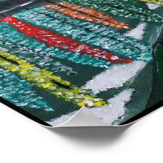 Autumn Reflection Schilderij van Alfred Fox Poster (Hoek)