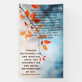 Autumn Renewal Christian Scripture Art Spandoek
