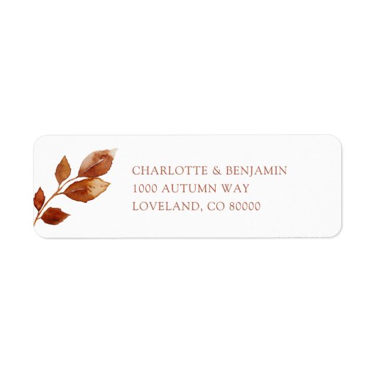 Autumn Return Address Label (Voorkant)