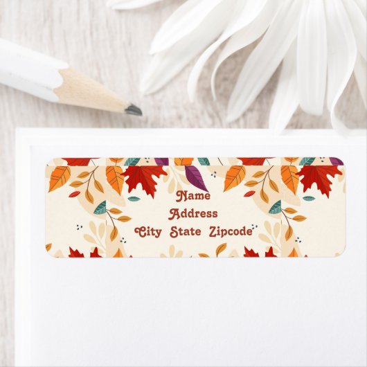 Autumn Return Address Label (Insitu)