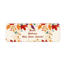 Autumn Return Address Label