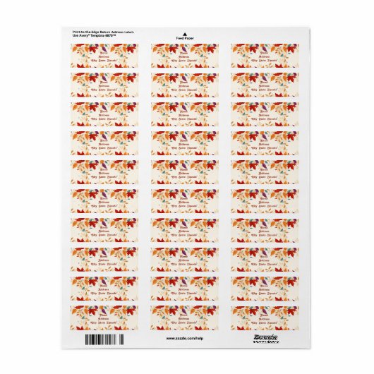 Autumn Return Address Label (Full Sheet)