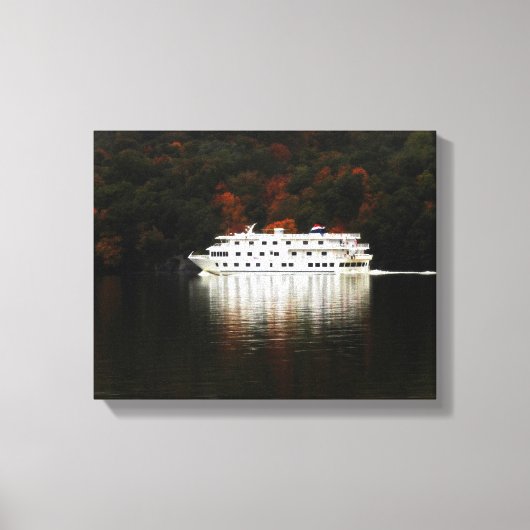 Autumn River Cruise Canvas Afdruk (Voorkant)