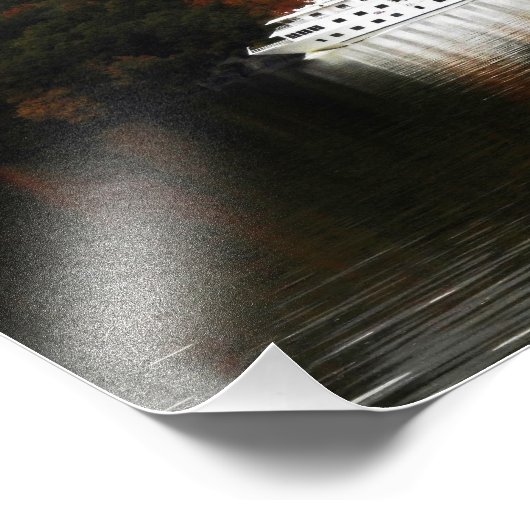 Autumn River Cruise Foto Afdruk (Hoek)