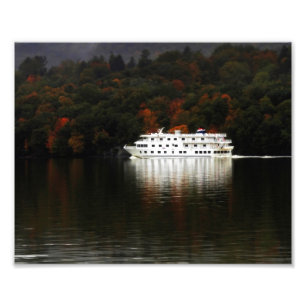 Autumn River Cruise Foto Afdruk