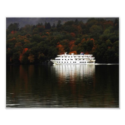 Autumn River Cruise Foto Afdruk (Voorkant)