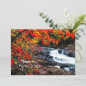 Autumn River Pastor Appreciation Downloadbare Kaar Kaart (Staand voorkant)