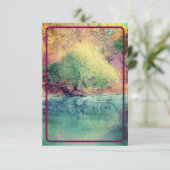 Autumn River with Maroon Border- Blank Card Bedankkaart (Staand voorkant)