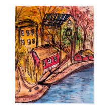 Autumn Riverside Art – Gezellige Herfst