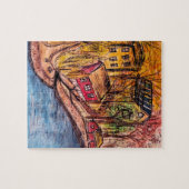 Autumn Riverside Puzzle – Gezellige Herfst Illustr Legpuzzel (Horizontaal)