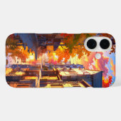 Autumn Riverside Town Case-Mate iPhone Case (Achterkant (horizontaal))