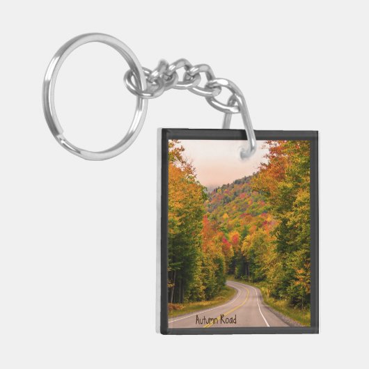 Autumn Road Acrylische Sleutelhanger (Voorkant Links)