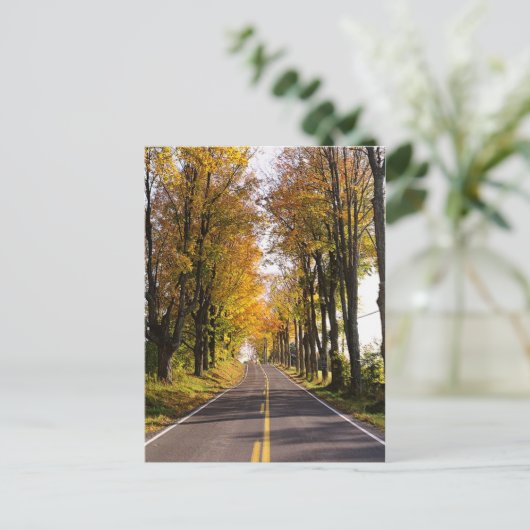 Autumn Road Briefkaart (Staand voorkant)