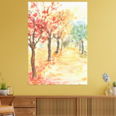 Autumn Road Canvas Afdruk (Insitu (Woonkamer))