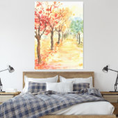 Autumn Road Canvas Afdruk (Insitu (Slaapkamer))