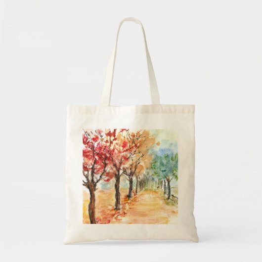 Autumn Road canvas tas (Voorkant)