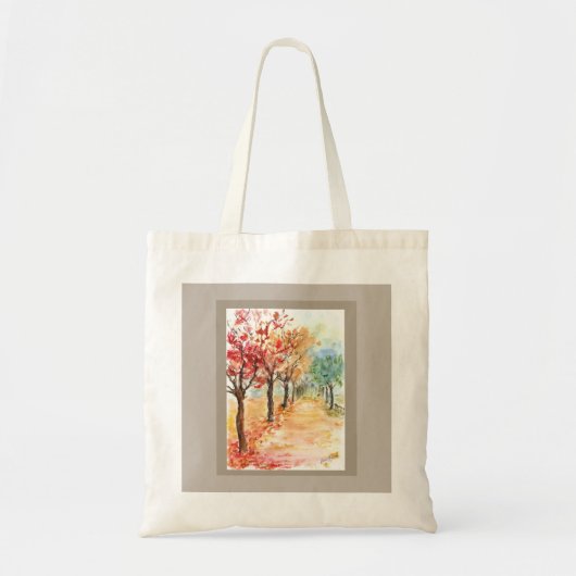 Autumn Road Canvas tas (Voorkant)