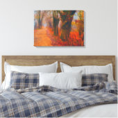 Autumn Road door Forest Wall Art Canvas Afdruk (Insitu (Slaapkamer))