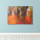 Autumn Road door Forest Wall Art Canvas Afdruk (Insitu (Houten vloer))