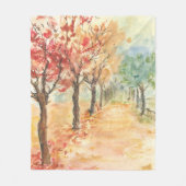 Autumn Road fleece deken (Voorkant)