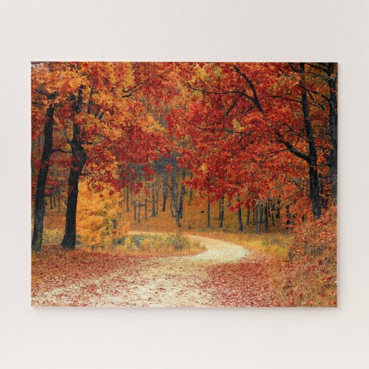 Autumn Road Jigzaag Puzzle Legpuzzel (Horizontaal)