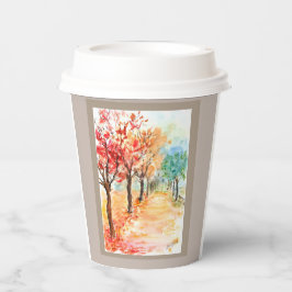 Autumn Road Papieren Bekers