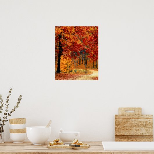 Autumn Road Poster (Keuken)