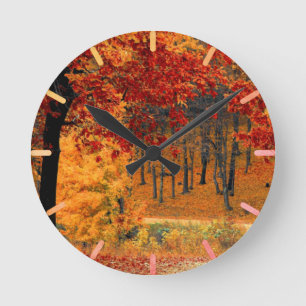 Autumn Road Ronde Klok