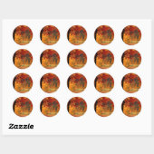 Autumn Road Ronde Sticker (Vel)