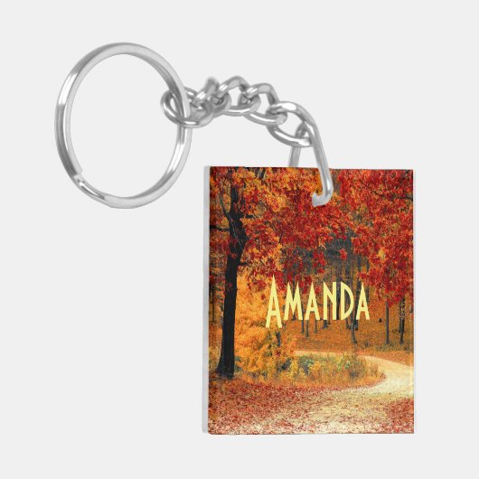 Autumn Road Sleutelhanger (Voorkant Links)