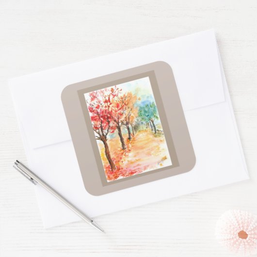 Autumn Road sticker (Envelop)