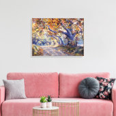 'Autumn Road' Stretched Canvass Print (Insitu (Woonkamer))