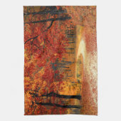 Autumn Road Theedoek (Verticaal)