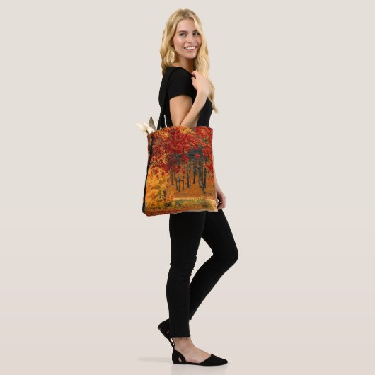 Autumn Road Tote Bag (Op model)