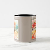 Autumn Road Tweekleurige Koffiemok (Center)