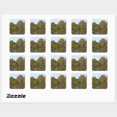 Autumn, Roath Park Lake, Cardiff Vierkante Sticker (Vel)