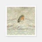 AUTUMN ROBIN Herfst Branches Servetten (Voorkant)