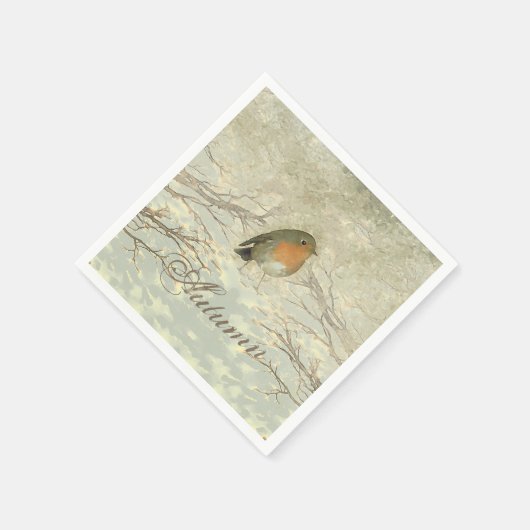 AUTUMN ROBIN Herfst Branches Servetten (Hoek)