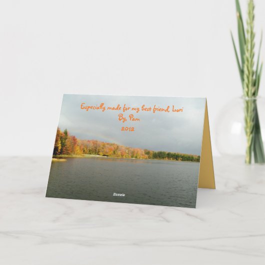 Autumn Rock Beste Vriend Verjaardag Kaart (Achterkant)