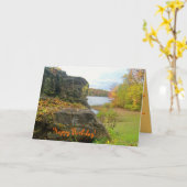 Autumn Rock Beste Vriend Verjaardag Kaart (Gele Bloem)