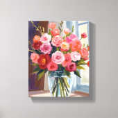 Autumn Rose Bouquet Floral Fall Canvas Afdruk (Voorkant)