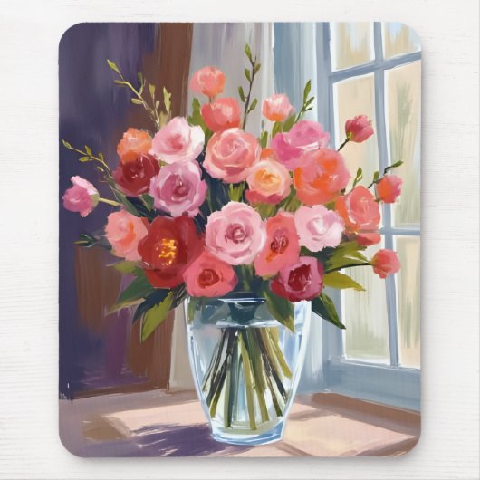 Autumn Rose Bouquet Floral Fall Muismat (Voorkant)